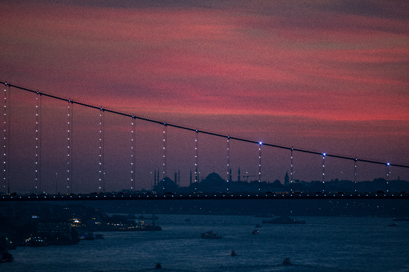 Gün batımının İstanbul hali..