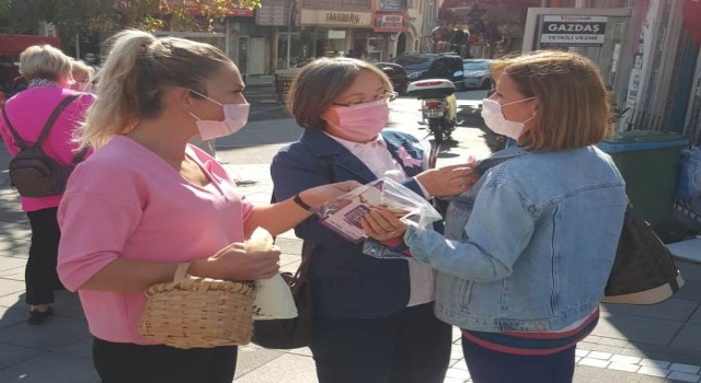 Tekirdağ’da kadınlar meme kanserine dikkat çekti