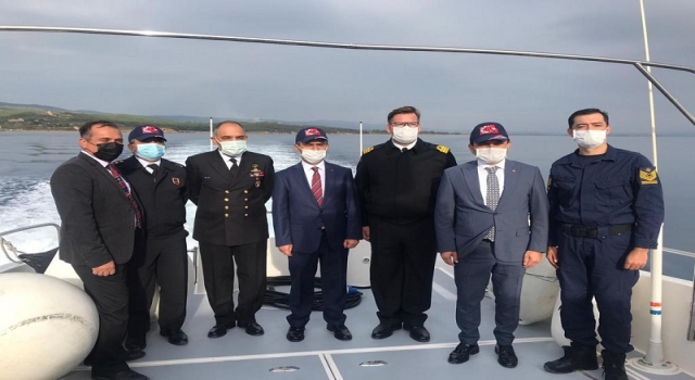 Vali Aktaş’tan, Çanakkale sahillerine denizden inceleme