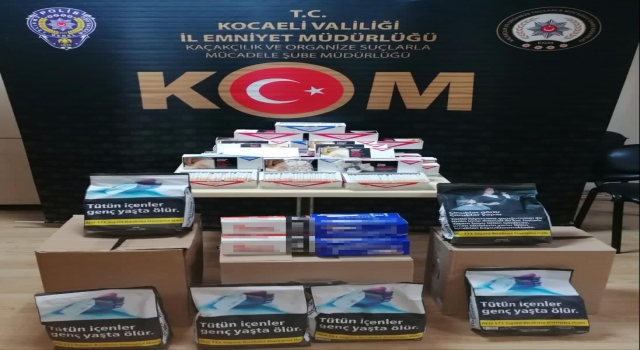 Kocaeli’de 540 kilogram kaçak tütün ile 11 bin 800 makaron ele geçirildi