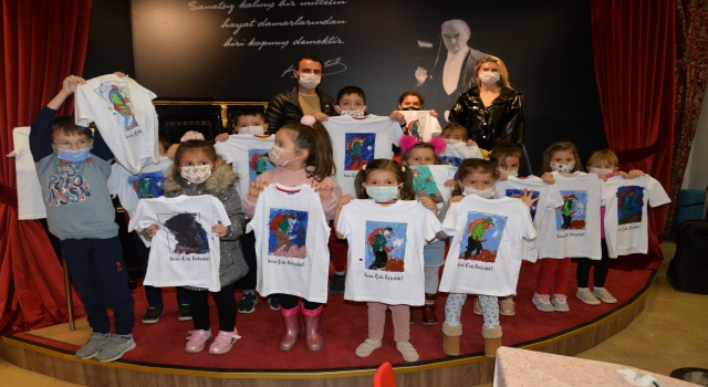 Bilecik’te çocuklar Atatürk görsellerini boyadı