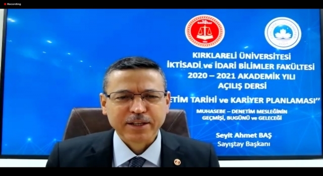 Sayıştay Başkanı Baş, KLÜ İktisadi ve İdari Bilimler Fakültesi Akademik Yılı açılış dersine katıldı