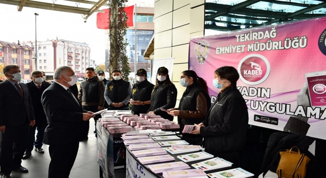 Tekirdağ Valisi Yıldırım, kadına şiddete karşı kullanılan KADES programını denedi
