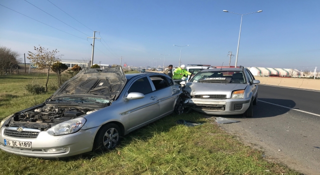 Çorlu’da trafik kazası: 2 yaralı