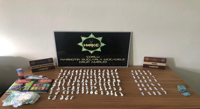 Tekirdağ’da bebek bezi ve otomobil lastiklerinin arasına gizlenmiş uyuşturucu ele geçirildi