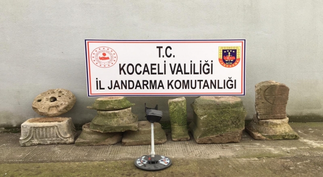 Kocaeli’de Roma dönemine ait sütun parçaları ele geçirildi