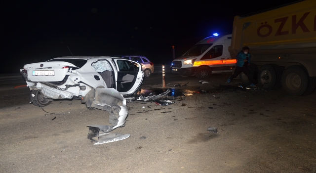 Tekirdağ’da tır ile otomobil çarpıştı: 1 ölü