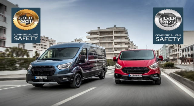 Euro NCAP’in ilk kez düzenlediği aktif güvenlik testinde Ford Transit ve Transit Custom’a 2 ödül