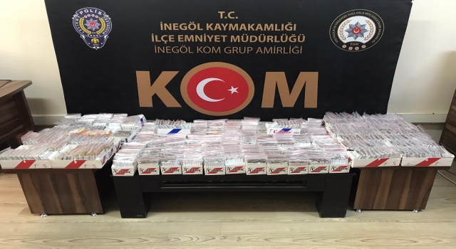 Bursa’da kaçak 13 bin makaron sigara ele geçirildi