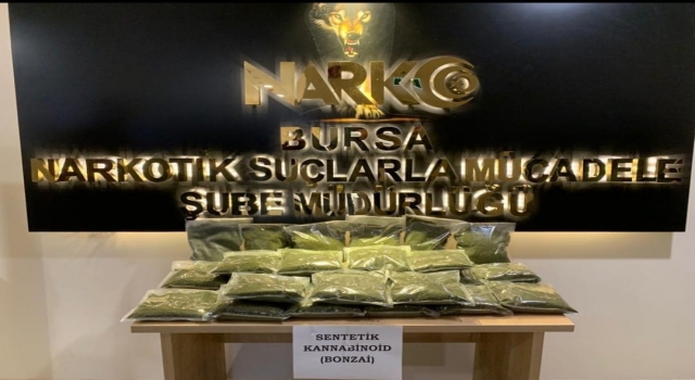 Bursa’da 13 kilogram sentetik uyuşturucuyla yakalanan şüpheli tutuklandı