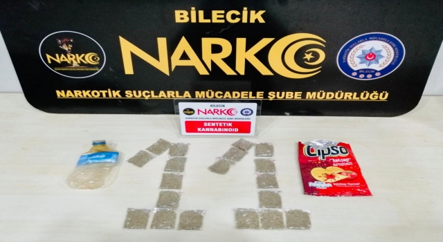 Bilecik’te cips poşetinde uyuşturucu taşıyan kişi tutuklandı