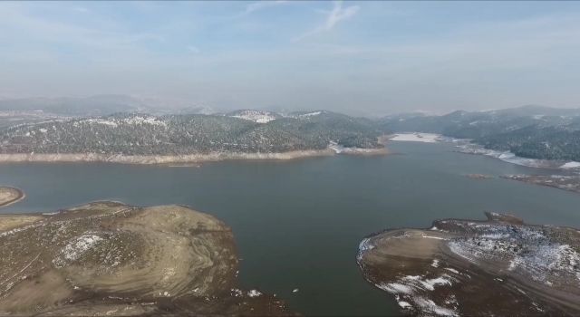 Karlar eridikçe Çaygören Barajının tuttuğu su yükselmeye başladı