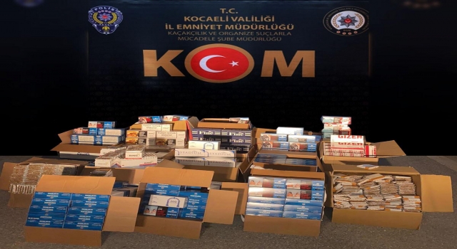 Kocaeli’de boş ve tütün doldurulmuş 181 bin makaron ele geçirildi