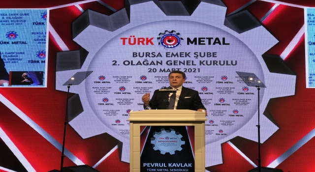 Türk Metal Sendikası Başkanı Kavlak, Bursa Emek Şubesi 2. Olağan Genel Kurulu’na katıldı: