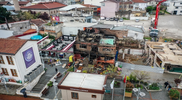 GÜNCELLEME Bursa’da antika eserlerle dolu kafede çıkan yangın söndürüldü