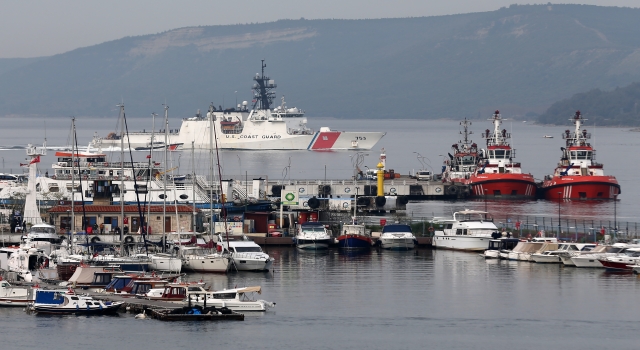 ABD sahil güvenlik gemisi ”USCGC Hamilton” Çanakkale Boğazı’ndan geçişine başladı