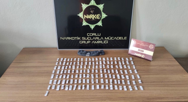 Çorlu’da 140 gram eroin ele geçirildi