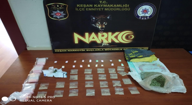 Keşan’da uyuşturucu ele geçirildi