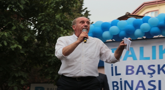 Memleket Partisi Genel Başkanı Muharrem İnce, partisinin Balıkesir İl Başkanlığını açtı