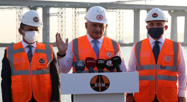 AK Parti Genel Başkanvekili Yıldırım ”1915 Çanakkale Köprüsü”nde incelemelerde bulundu
