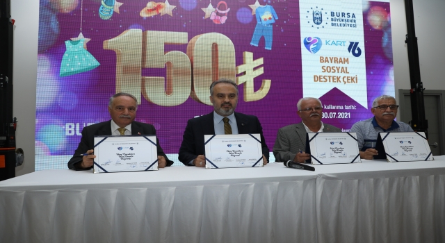 Bursa’da 15 bin çocuğa 150’şer liralık bayram çeki verilecek