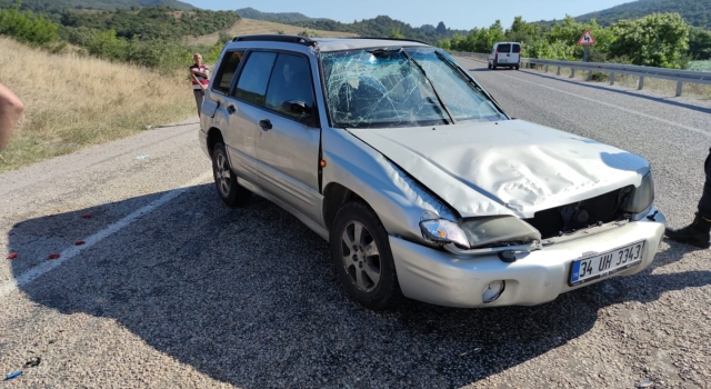 Çanakkale’de devrilen otomobildeki 2 kişi yaralandı