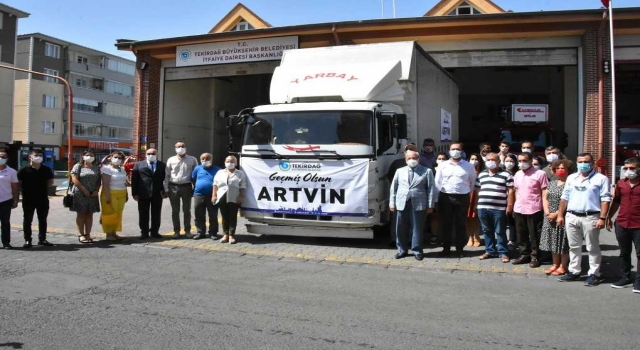 Tekirdağ Büyükşehir Belediyesinden Artvin’deki sel mağdurlarına yardım