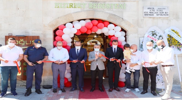 Kırklareli’nde yangında zarar gören tarihi çarşı restorasyonun ardından açıldı