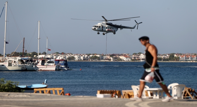 Kazdağları’nda orman yangınına müdahale devam ediyor