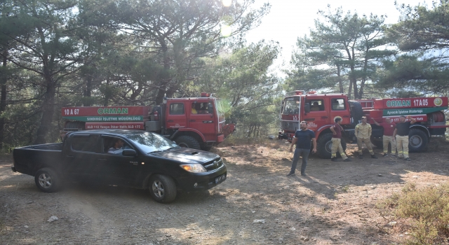 Kazdağları’ndaki yangın bölgesinde soğutma çalışmaları devam ediyor