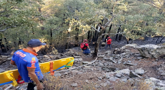 Kazdağları’ndaki yangın bölgesinde kayalıklardan düşen orman işletme şefi yaralandı