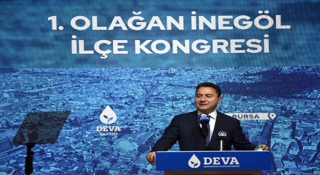 DEVA Partisi Genel Başkanı Babacan, partisinin İnegöl ilçe kongresine katıldı: