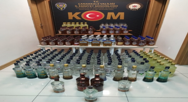 Çanakkale’de 306 şişe kaçak içki ele geçirildi