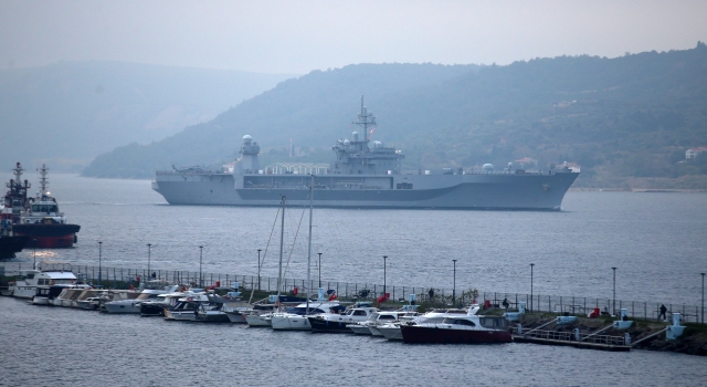ABD donanmasına ait savaş gemisi Çanakkale Boğazı’ndan geçti