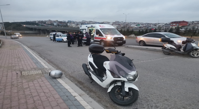 Gebze’de devrilen motosikletin sürücüsü yaralandı