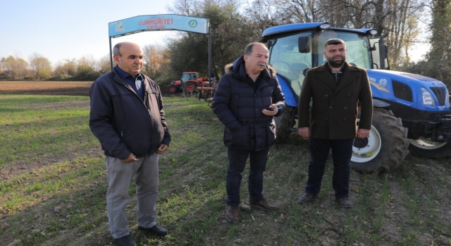 Edirne Belediyesi Cumhuriyet Çiftliği’ne yerli buğday tohumları ekildi