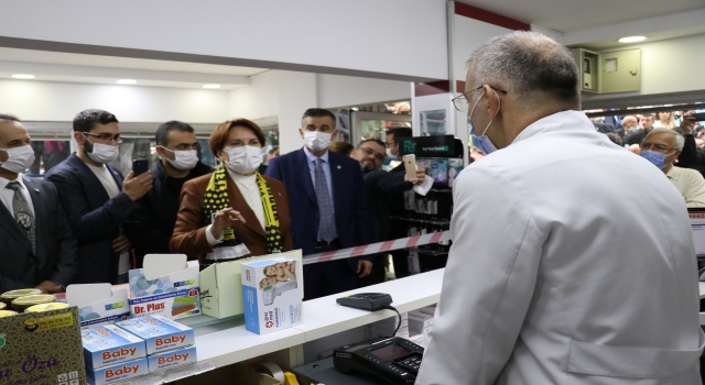 İYİ Parti Genel Başkanı Akşener, Yalova ve ilçelerinde esnafı ziyaret etti