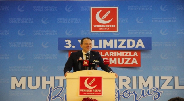Yeniden Refah Partisi Genel Başkanı Erbakan muhtarlarla buluştu: