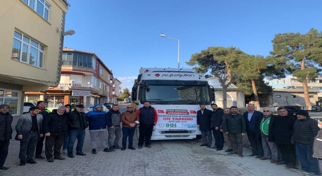 Tekirdağ’dan Afganistan’a bir tır un gönderildi