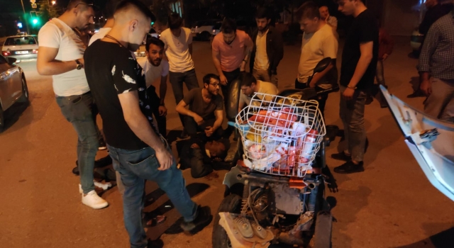 Halk otobüsü ile engelli motosikletinin çarpıştığı kazada 1 kişi ağır yaralandı