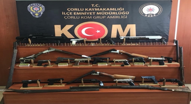 Tekirdağ’da kaçak silah imalatı ve ticareti yapan 26 kişi yakalandı