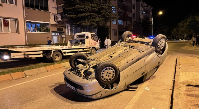 Edirne’de otomobillerin çarpışması sonucu 2 kişi yaralandı