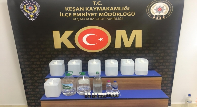 Edirne’de 112 şişe kaçak içki ve 27 litre etil alkol ele geçirildi