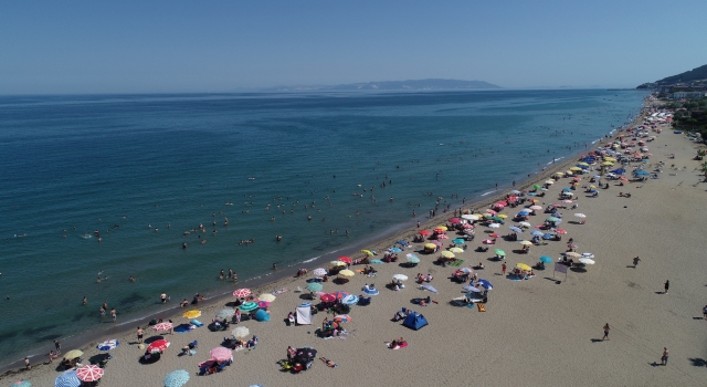 Tekirdağ sahillerinde bayram tatili yoğunluğu sürdü