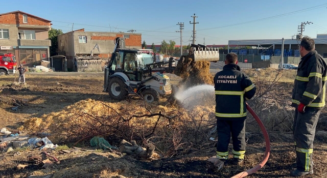 Kocaeli’de samanlıkta çıkan ve kümese sıçrayan yangın söndürüldü