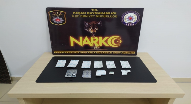 Keşan’da bir evde sentetik ecza ele geçirildi