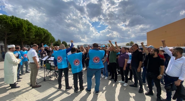 Tekirdağ’da Türk Metal Sendikası işten çıkarılan üyeleri için eylem yaptı