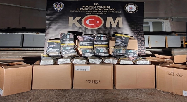 Kocaeli’de 158 kilogram kaçak tütün ele geçirildi