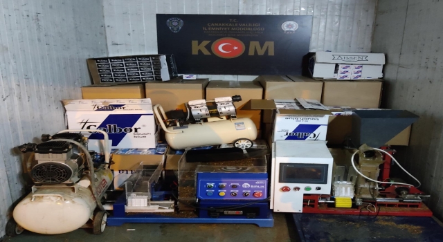 Çanakkale’de 139 bin 800 makaron ve 112 kilogram tütün ele geçirildi