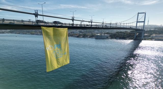 PTT bayrağı, kurumun 182. yılı dolayısıyla İstanbul Boğazı’nda dalgalanıyor